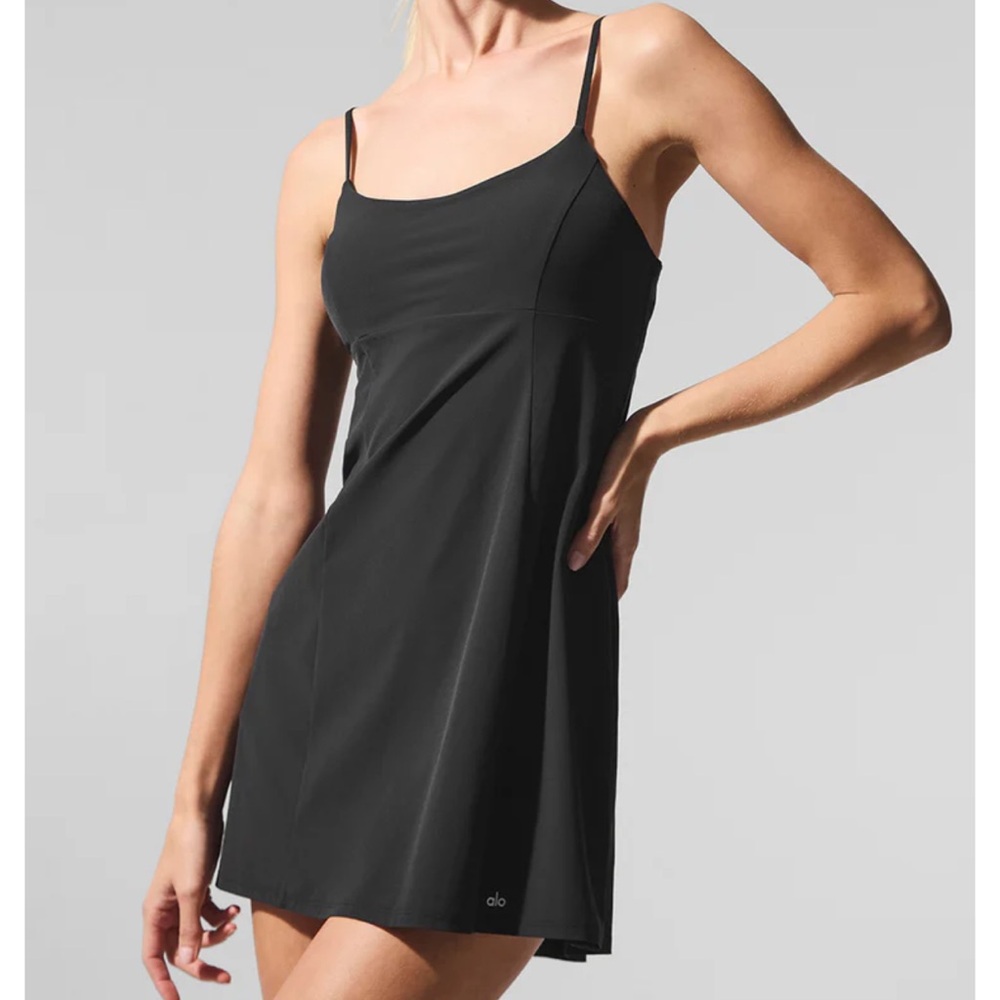 ALO Yoga Elegant Black Mini Dress